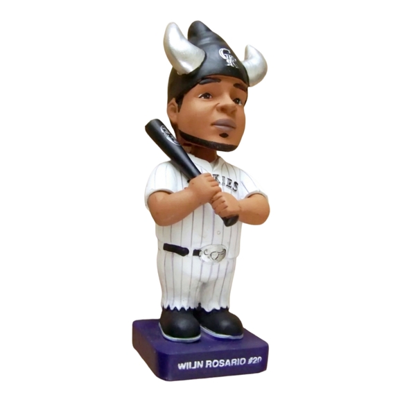 Colorado Rockies "Wilin Rosario" Gnome Baby Bull Bobblehead (2014) in Box - Picture 5 of 7